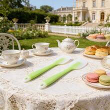 Small Silicone Spatula 8.2 Inch, 450°F Heat Resistant Flexible Scraper, Non-Stick Mini Turner For Precise Baking/Spreading/Mixing, Dishwasher Kitchen Tool (Pink/Lime/Mint Blue)[2/4 Packs] - Baby Blue - View 7