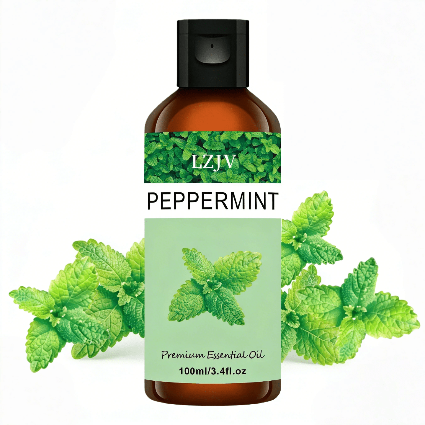 100ml/3,4oz, 30ml/1,0oz Olio essenziale di menta, adatto per diffusore di aromaterapia, umidificatore, sapone fatto a mano/produzione di candele,