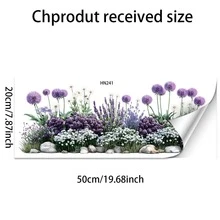 Colorful Dandelion Themed Window Sticker, Featuring Vibrant Floral Patterns, Suitable For Bedroom And Living Room Wall Decor To Add A Fresh Style To Home Space - Lavender - View 7
