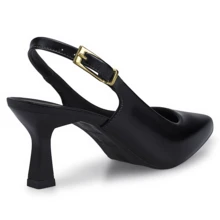 Loris Shoes Oficial Women's Slingback Pump With Medium Stiletto Heel And Buckle On The Upper - Elegant And Dressy 028 - 黑色 - 查看 5