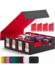 Hộp đựng bài MTG Deck Box 3000+ có 24 ngăn chia màu, hộp đựng bài sưu tầm có cửa sổ xem, phù hợp với Magic: The Gathering - Nhiều màu - Xem 11