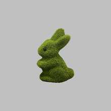 2pcs/1 pieza Escultura de Conejo de Musgo de Peluche Verde, Decoración de Jardín Exterior, Decoración de Pascua y Primavera, Conejo de Plástico Universal para Todo el Año - Conejo mentiroso - Ver 3