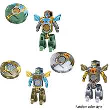 1set/4pcs Transformable Finger Spinner, Sensory Fidget Toy For Teens, Creative Robot Transformer, Suitable For Party Gifts, Back To School Classroom Rewards - Multicolor - View 11