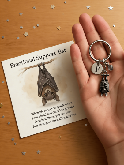 1pc Bat Inspirational Keychain, Versatile Portable Decorative Pendant