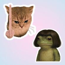 Funny Cat Sticker | Personalized Decorative Sticker | Waterproof Sticker For Planner, Luggage, Skateboard - Matte Durable Surface, Self-Adhesive Bumper Sticker, Suitable For Car, Window, Laptop, Truck, Water Bottle - Multipurpose Durable Design, Car Decal - Vinyl - View 11