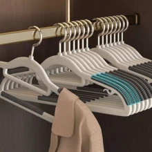 10pcs Non-Slip Invisible Clothes Hangers, Heavy Duty Coat Hangers, Durable Clothing Racks For Bedroom, Bathroom, Home Storage And Organization - Multicolor - View 7
