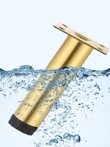 Set Of 4 Polished Metal Furniture Legs - Adjustable Height Heavy-Duty Round Iron Legs For Sofa, Table, Cabinet, Bed, Vanity, Ottoman - DIY Replacement Legs With Strong Load Capacity - Gold - View 1