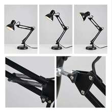 LED Desk Lamp Eye Protection Foldable Reading Light Adjustable Portable Studio Lighting For Study Reading Tattoo Nails Embroidery Crafts Precision Art - Japan A Type Plug(100V) - View 4