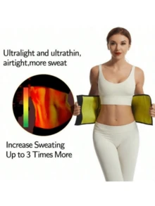 1pc Women's Waist Trainer Sweat Belt, Yoga Waist Cincher, Sports Waist Support Band, Sauna Sweat Wrap For Abdomen - Yellow - View 13