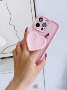 2026年最新热销爱心造型手机壳，DIY握持，军规级防震保护硅胶壳，适用于三星Galaxy S25、S24、S24 Plus/S24+、S24 Ultra、S24 FE、S20、S21、S22、S23以及11/11 Pro/11 Pro Max、12/12 Pro/12 Pro Max、13/13 Pro/13 Pro Max、14/14 Pro/14 Pro Max、15/15 Pro/15 Pro Max、16/16 Pro/16 Pro Max、17/17 Pro/17 Pro Max - 粉色 - 查看 2