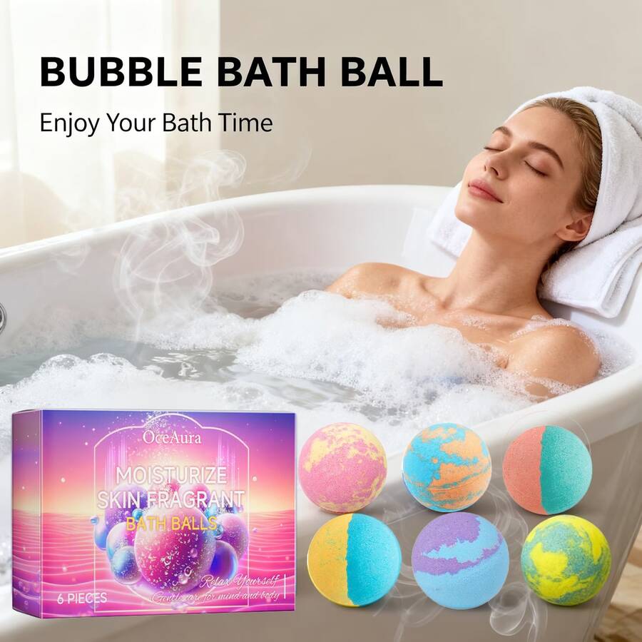 Bubble Bath Ball Moisturizes And Nourishes With Plant Fragrance, Leaving A Long-Lasting Fragrance That Deeply Cleanses The Skin