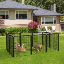 Butterslay 1PC Modern Dog Playpen Panels Exercise Barrier For Outdoor Indoor - màu đen - Xem 1