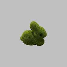 2pcs/1pcsGreen Plush Moss Rabbit Sculpture, Outdoor Garden Decoration, Easter Spring Festival Decoration, Universal Plastic Rabbit All Year Round - Standing Rabbit - View 2