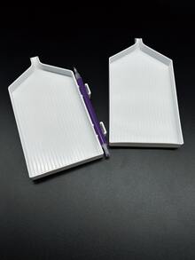 2pcs Diamond Painting Tray With Funnel, Plastic Bead Sorting Tray, Quickly Align Diamonds, Suitable For 5D Diamond Painting, DIY Crafts - Sets - View 1