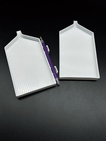2 khay đính đá kèm phễu, khay phân loại hạt nhựa, giúp sắp xếp đá nhanh chóng, thích hợp cho tranh đính đá 5D, đồ thủ công DIY.