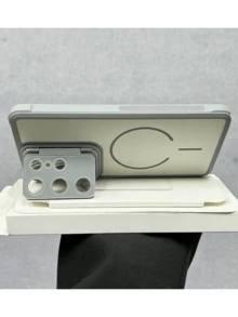 Full Body Lens Flip Stand Magnetic Matte Phone Case Compatible With Samsung Galaxy S26 Ultra S25 Ultra S24 Ultra S23 Ultra Wireless Charging Back Cover - Grey - View 4