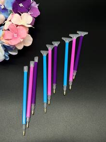 钻石画工具，笔式点钻器，配有3/6/9颗钻石钻头，紫色、蓝色、粉色可选，DIY钻石画手工创作辅助工具 - 套裝 - 查看 2