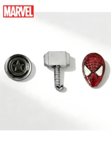 Monogram 1枚漫威官方授权雷神蜘蛛侠珐琅徽章 - 锌合金超级英雄胸针 - 时尚徽章装饰，可装饰衣服和包包，送给朋友和漫威粉丝的礼物 - 1 pc - 查看 1
