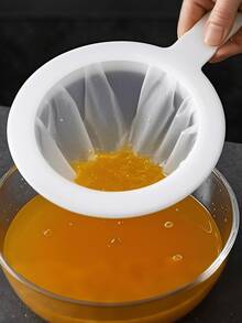 1pc Multi-Function Filter Net Strainer, Soy Milk Filter, Food Filter, Juice & Flour Filter, Kitchen Filter, Fine Mesh Filter, Coffee/Milk Residue Filter, Juicer Filter, Separates Residue, Dorm Essential, Back To School Supplies, Kitchen Utensil, Filtering Spoon - Multicolor - View 11