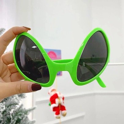 1 pieza Gafas verdes con forma de alienígena divertidas, accesorios de fiesta novedosos para fotografía y decoración, gafas de broma, gafas de fiesta, perfectas para fiestas, vacaciones, gafas de moda, accesorios de fotografía, diseño duradero y creativo, adecuadas para cosplay, accesorios de fiesta, accesorios de mujer, Día de los Inocentes, accesorios de playa, regalos personalizados, accesorios de viaje, accesorios de mujer, suministros de playa, regalos del Día de San Valentín, festivales de música, fiestas de cumpleaños, regalos para mujeres, Hawái, recuerdos de fiesta