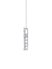 925 Sterling Silver Cubic Zirconia Cross Pendant Necklace, Delicate Jewelry For Women - Silver - View 6