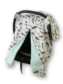 1pc Baby Carrier Cover, Cartoon Print, Sun Shade, Safety Seat Cover - Multicolor - View 2