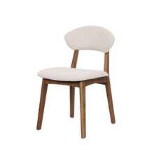 Rubert Walnut/Beige Wood Chairs, Set Of Two, Disassembled, Small Package Size - 米色 - 查看 3