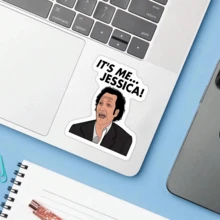 2PCS It'S Me Jessica Hot Chick Vinyl Sticker, Matte Finish, Self-Adhesive, Single Use, Stickers For Water Bottles, Tumblers, Laptops, Hats, Phone Cases - Irregular Shape, Versatile Surface Application - Sticker - View 4