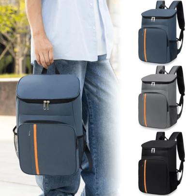 Túi đựng cơm trưa cách nhiệt di động 20L kèm túi đá giữ lạnh, hộp đựng thức ăn, hộp giữ lạnh chống thấm nước bền chắc, hộp cơm trưa cách nhiệt, ba lô đựng đồ ăn tối cắm trại bằng vải Oxford, túi giao hàng cách nhiệt dung tích lớn, ba lô dã ngoại di động.