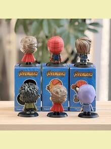 Marvel 漫威复仇者联盟盲盒人偶，全新系列迷你可动人偶，送给朋友、生日、复活节派对的绝佳礼物，超级英雄，蜘蛛侠，男孩女孩皆宜，惊喜盲袋，热门收藏品，惊喜礼物 - 彩色 - 查看 4