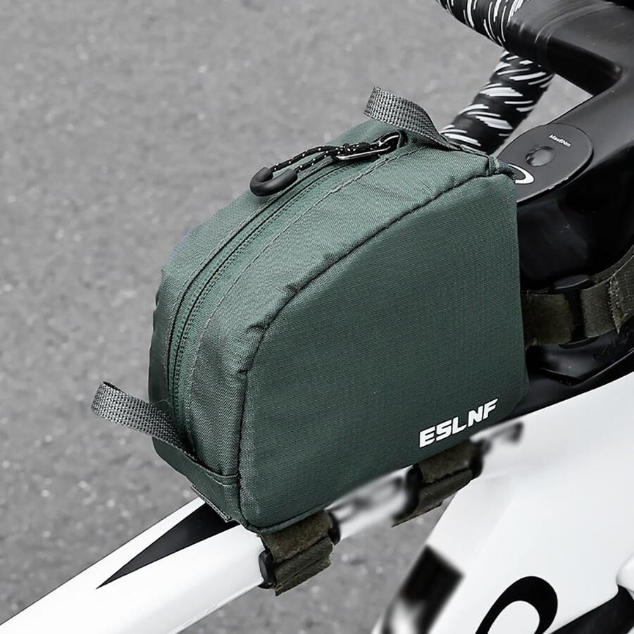 Bicycle Bag Front Beam Bag Anti Splash Large Capacity Upper Pipe Bag Mountain Road Bike Outdoor Riding Equipment - Green - View 1