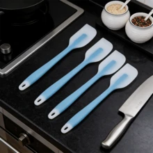 Premium Silicone Spatula Set, 450°F Heat Resistant Flexible Turner, Non-Stick Kitchen Utensil, Seamless Easy Clean Scraper For Baking/Cooking, Dishwasher (Pink/Lime/Mint Blue)[2/4 Packs] - Lime Green - View 2