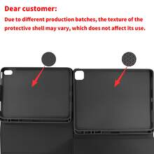 Tablet Protective Case With Pen Slot, Compatible With Apple , Galaxy Tab, SE, Shiny Black - Black - View 8