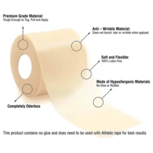 1/2/3片装减震膜，羽毛球拍缓冲垫，网球拍凝胶减震膜，手柄底部减震膜，底部粘合膜 - 卡其色 - 查看 5