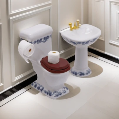 10卷/包，1/12比例微缩模型纸巾，纸巾架，适用于娃娃屋，微缩卫生纸卷，可拆卸DIY迷你厨房娃娃屋装饰