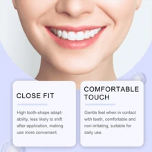 Teeth Whitening Strips , Enamel Mild For Teeth Whitener, Whitening Strips With Coconut Oil, Formulated To Be Gentle & Non Slip And Quick-Dry, Stains Removal - 紫色 - 查看 7