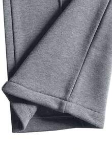 1pc Teen Boys Casual Solid Color Drawstring Waist Sweatpants, Suitable For All Seasons, Perfect For College Sports And Outdoor Leisure, Thickened - Dark Grey - View 5