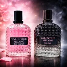Donna Set 2 Perfumes Valentine Milano para Parejas 100ml – Eau de Parfum para Hombre y Mujer, Fragancia Duradera, Ideal Regalo Romántico San Valentín o Aniversario, Envío 24/48h España - Dulce - Ver 2