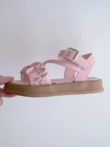 1 Pair Girls Hollow Design Cute Lady Style PVC Pink Sandals, Suitable For Summer Holiday - Pink - View 6