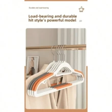 10pcs Non-Slip Invisible Clothes Hangers, Heavy Duty Coat Hangers, Durable Clothing Racks For Bedroom, Bathroom, Home Storage And Organization - Multicolor - View 5