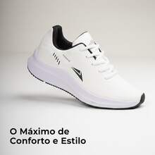 Women's Sneakers: Comfortable And Lightweight For Running And Gym - White/Black - View 5