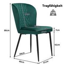 Dining Chair Set (140*80*75 Cm Dining Table With 4 Chairs), Modern Kitchen Dining Chair Combination, Dark Green Velvet Dining Chair, Upholstered Designer Chair With Backrest, White MDF Tabletop, Gold Table Legs - Green - View 6