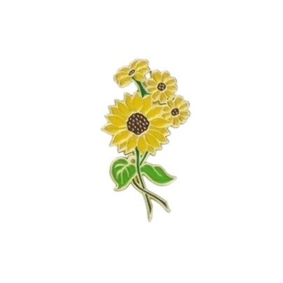 Sunflower Enamel Brooch, Fashion Decorative Brooch Pin, Badge, Lapel Pin, Bag Accessory, Jewelry Gift