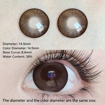  JEWELENS 1pair Black Brown Color Contact Eyewear For Eye Makeup Enlarge Pupil