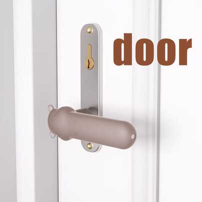 1/2/4 Piezas Cubiertas anti-estáticas para manijas, Almohadillas amortiguadoras de golpes, Mangas protectoras antideslizantes para interiores para manijas de ventanas de dormitorio, entradas, puertas de baño