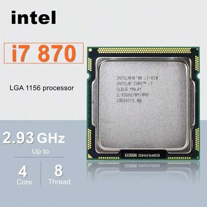 intel 英特尔酷睿 i7 870 2.93GHz 四核 L3 缓存 8M 处理器 LGA 1156 插槽 CPU SLBJG 95W