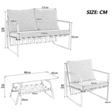Outdoor Table & Chair Sets - Black - View 2