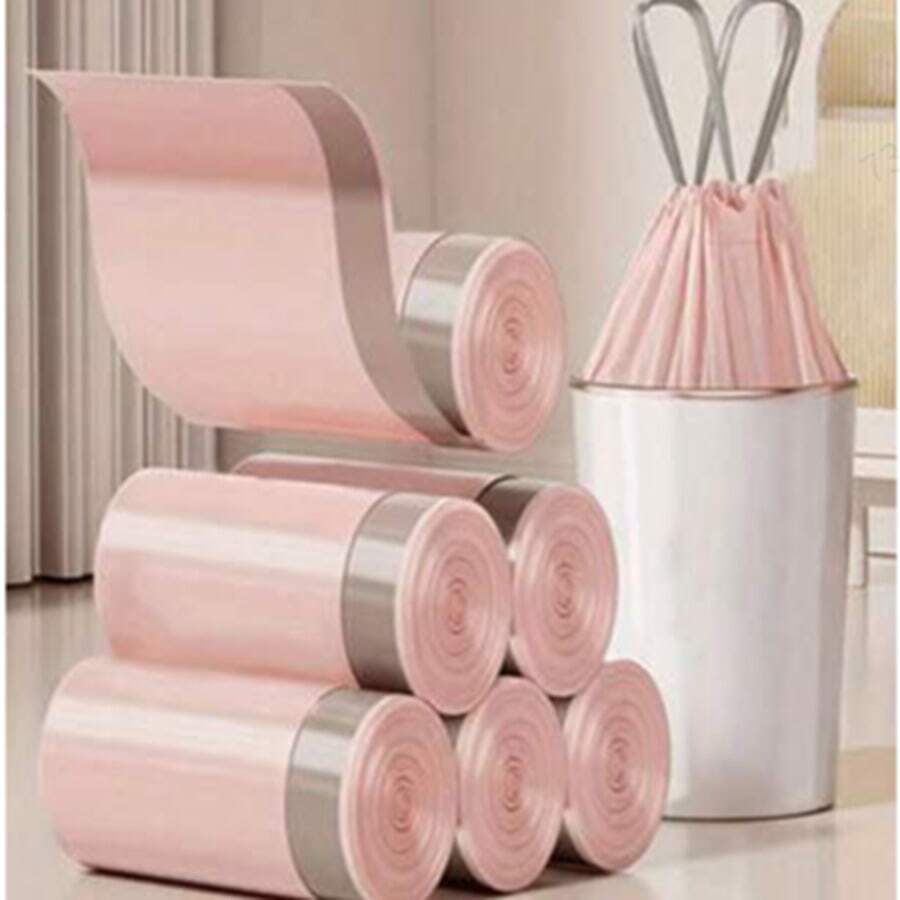 Colored Kitchen Garbage Bags On A Roll, Multicolor Perforated Trash Bags, Thickened Plastic Waste Bag For Home Kitchen Office Bathroom, - View 1