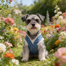 New Spring/Summer Pet Dress - Polka Dot Denim Dog Dress With Leash Ring, Suitable For Small To Medium Dogs - Multicolor - View 8