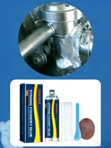 jakehoe 金属铸造胶，AB胶修补剂，适用于不锈钢、铜、铝，防水金属密封胶，确保金属部件牢固持久粘合。 - A - 查看 3